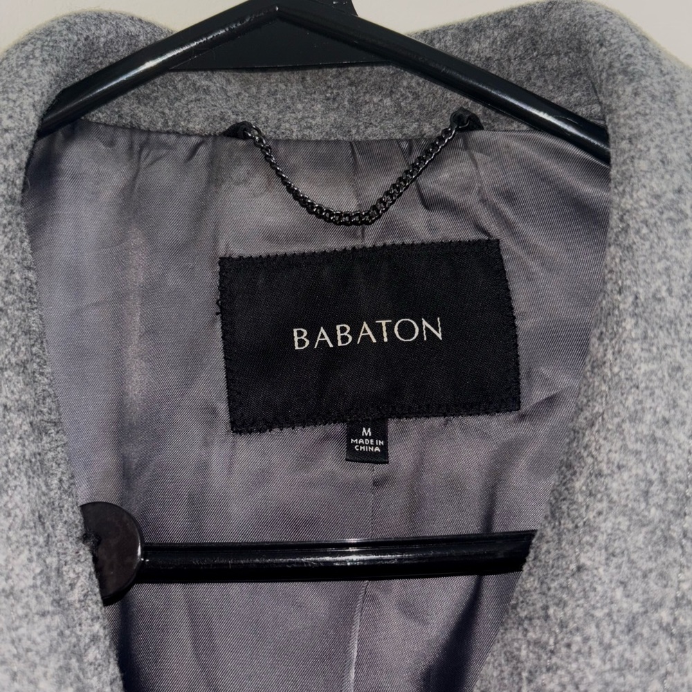 Babaton Gray Wool Blend Coat